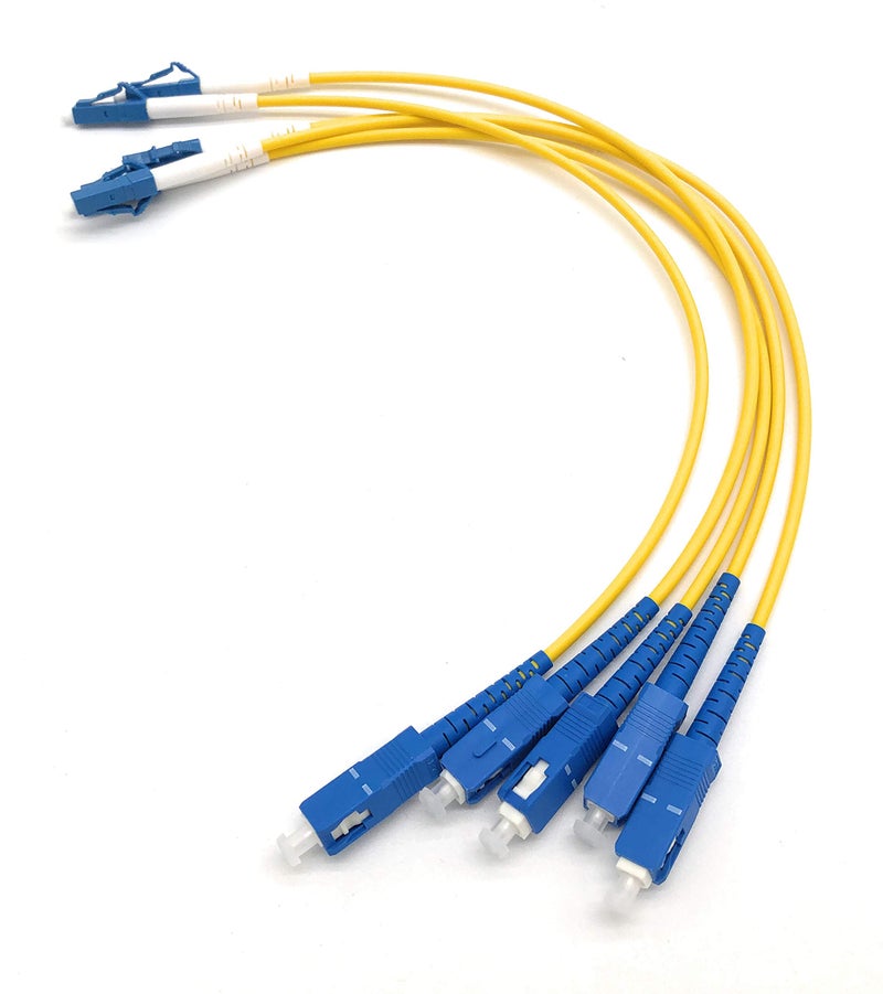 PacSatSales - Fiber Optic Patch Cable - Single Mode - SIMPLEX - OS1-9/125um (1ft - 5pk, LC to ST) - Image 3